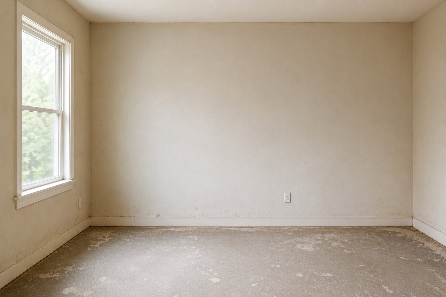 Before — empty worn room
